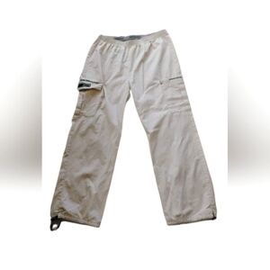 Dickies Tan Cargo Scrubs Unisex Elastic Waist Drawstring Bottom Pants Size L